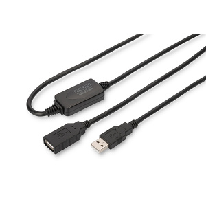 Miniatura produktu: Digitus DA-73101 Kabel przedłużający USB 2.0 HighSpeed Typ USB A/USB A M/Ż aktywny, czarny 15m Miniatura produktu: Digitus DA-73101 Kabel przedłużający USB 2.0 HighSpeed Typ USB A/USB A M/Ż aktywny, czarny 15m