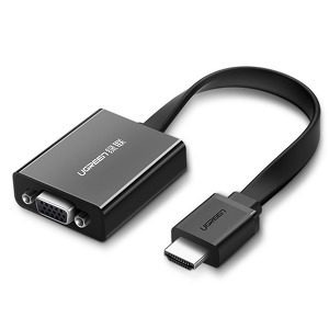Miniatura produktu: Adapter HDMI to VGA Ugreen micro USB / audio 3,5 mm mini jack czarny (40248)