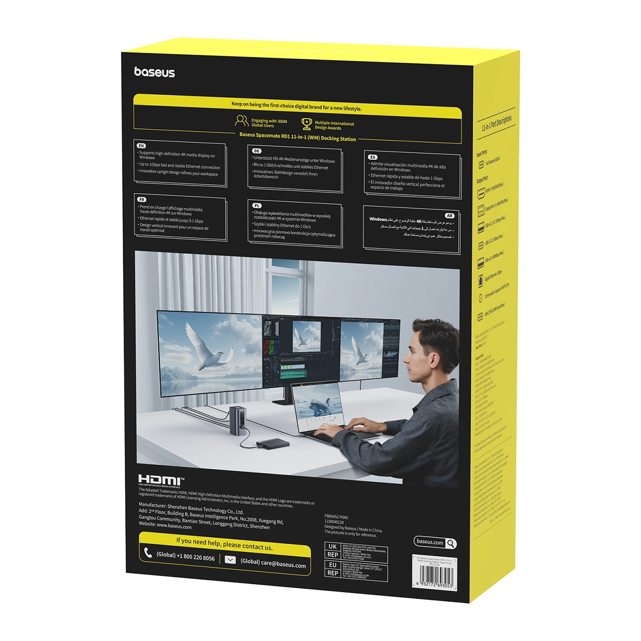 Stacja dokująca Baseus Spacemate RD1 hub 11w1 USB-C