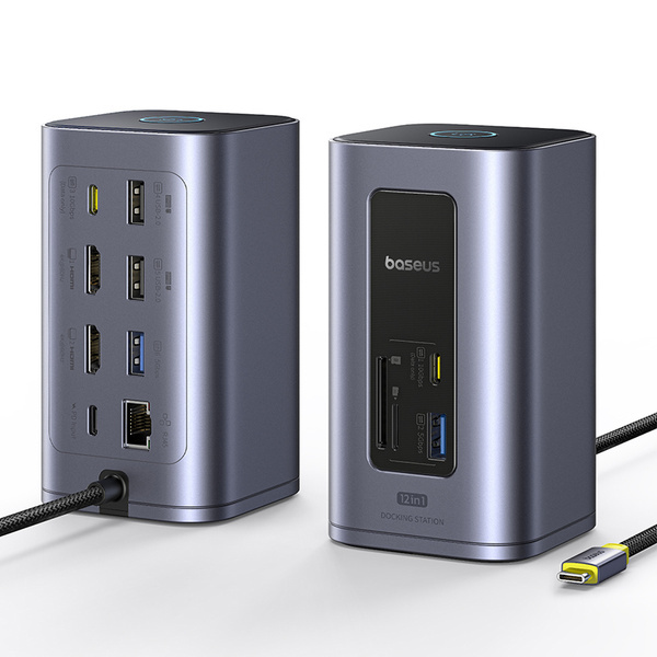 Stacja dokująca Baseus NU1 Air Spacemate hub 12w1 USB-C Stacja dokująca Baseus NU1 Air Spacemate hub 12w1 USB-C