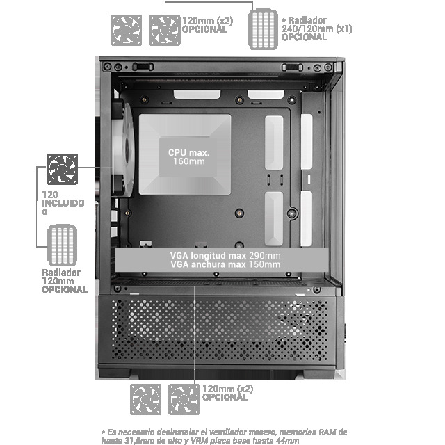 Tacens Mars MC-SE2 1xFRGB mATX