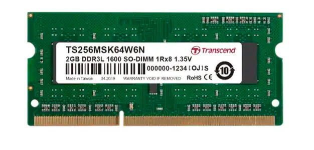 Miniatura produktu: Transcend Sodimm DDR3L 2GB 1600Mhz QNAP TS256MSK64W6N Miniatura produktu: Transcend Sodimm DDR3L 2GB 1600Mhz QNAP TS256MSK64W6N