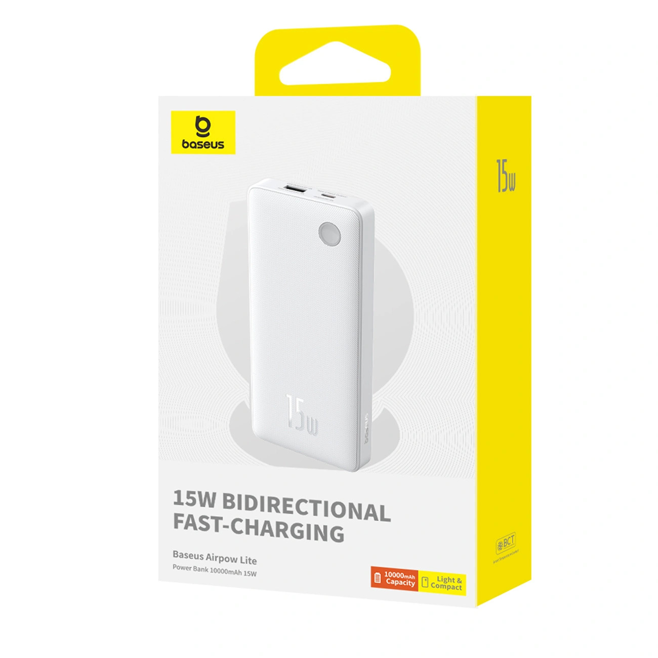 Powerbank Baseus Airpow Lite 10000mAh 15W z kablem USB-A - USB-C 30cm