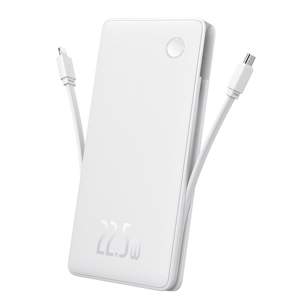 Zdjęcie produktu: Powerbank Baseus Airpow Lite 10000mAh 22,5W z kablami USB-C i Lightning