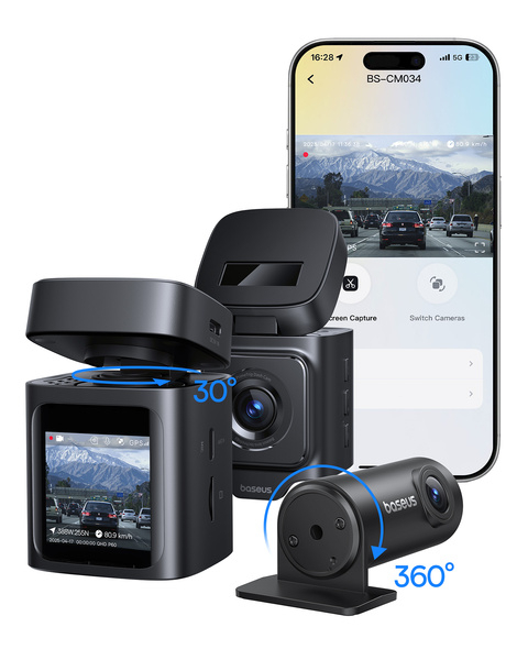 Kamera samochodowa Baseus PrimeTrip VD1 wideorejestrator 2K+1080p