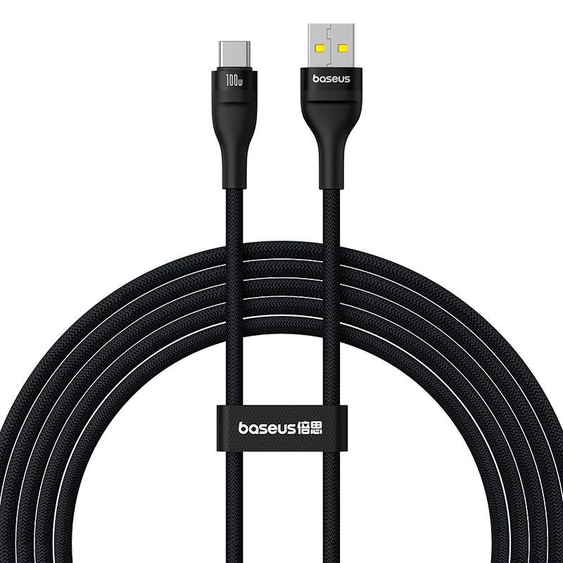 Kabel przewód USB-A / USB-C 100cm Baseus Flash 2 100W - czarny