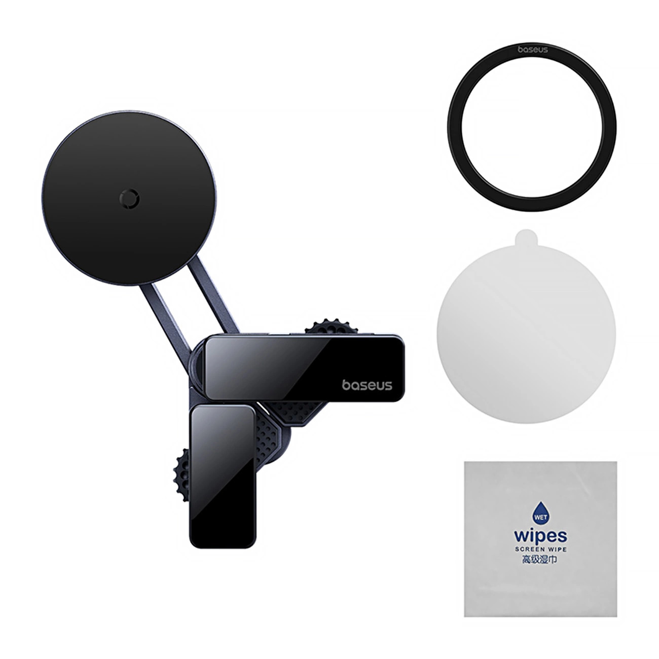 Samochodowy uchwyt magnetyczny Baseus MaxView montowany na wyświetlaczu