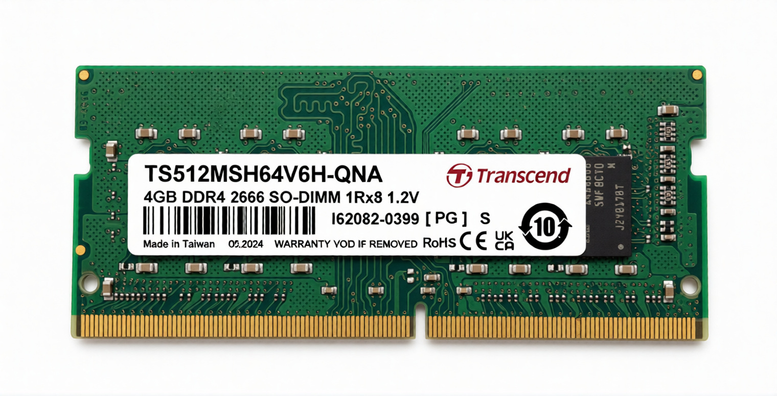 Pamięć Transcend Sodimm DDR4 4GB 2666Mhz QNAP TS512MSH64V6H-QNA