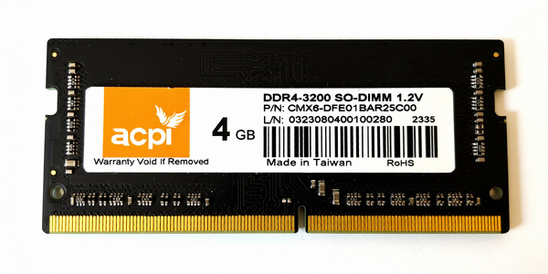 Miniatura produktu: ACPI Sodimm DDR4 4GB do Qnap 3200Mhz CMX6-DFE01BAR25C00 Miniatura produktu: ACPI Sodimm DDR4 4GB do Qnap 3200Mhz CMX6-DFE01BAR25C00