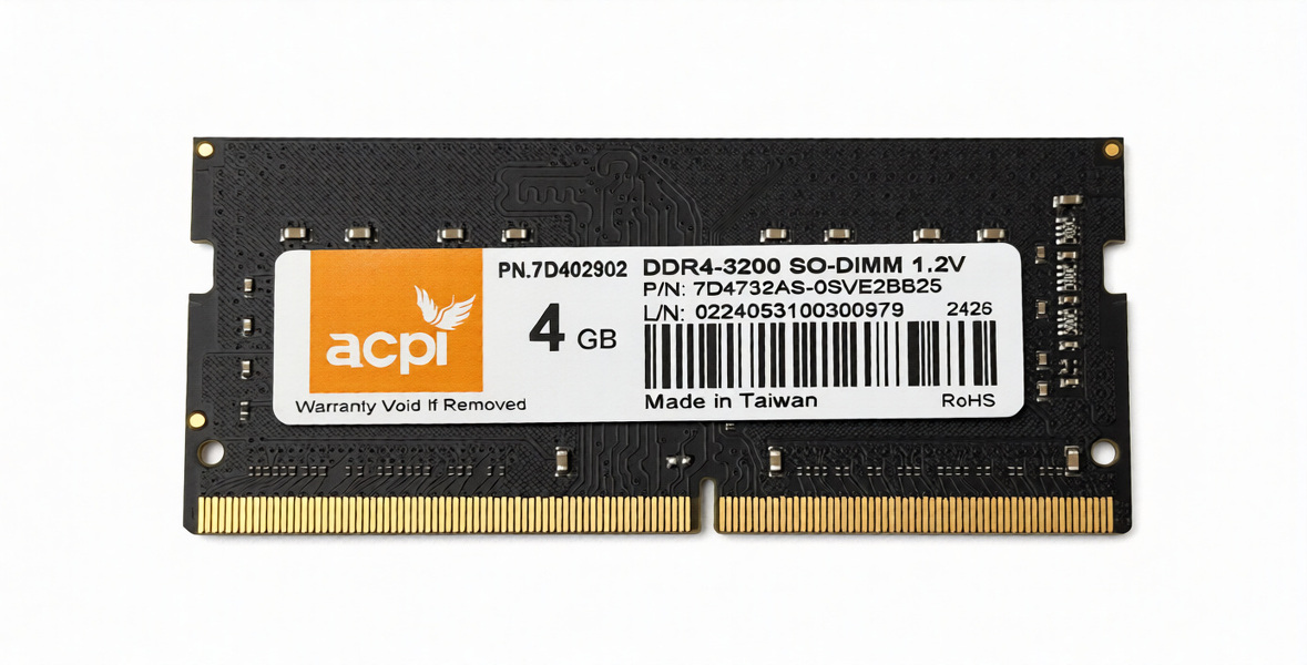 Zdjęcie produktu: ACPI Sodimm DDR4 4GB do Qnap 3200Mhz 7D4732AS-0SVE2BB25