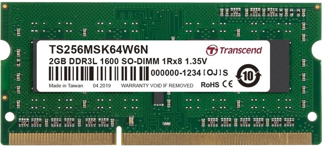 Miniatura produktu: Sodimm Transcend DDR3L 2GB do Qnap 1600MHz