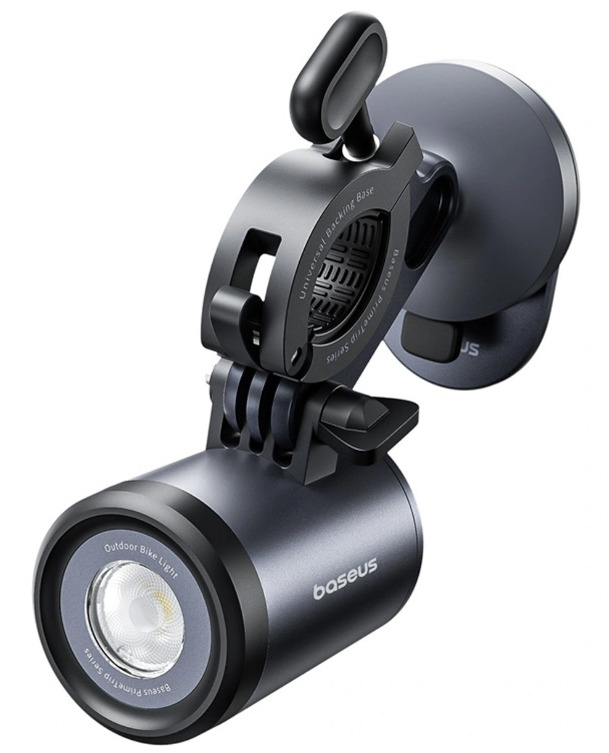 Uchwyt z lampką 2w1 Baseus PrimeTrip 3000mAh IP68 LED - czarno-szary