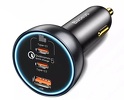 Miniatura produktu: Ładowarka samochodowa Baseus 160W z technologią Qualcomm® Quick Charge™ 5 2xUSB-C 1xUSB-A - szara