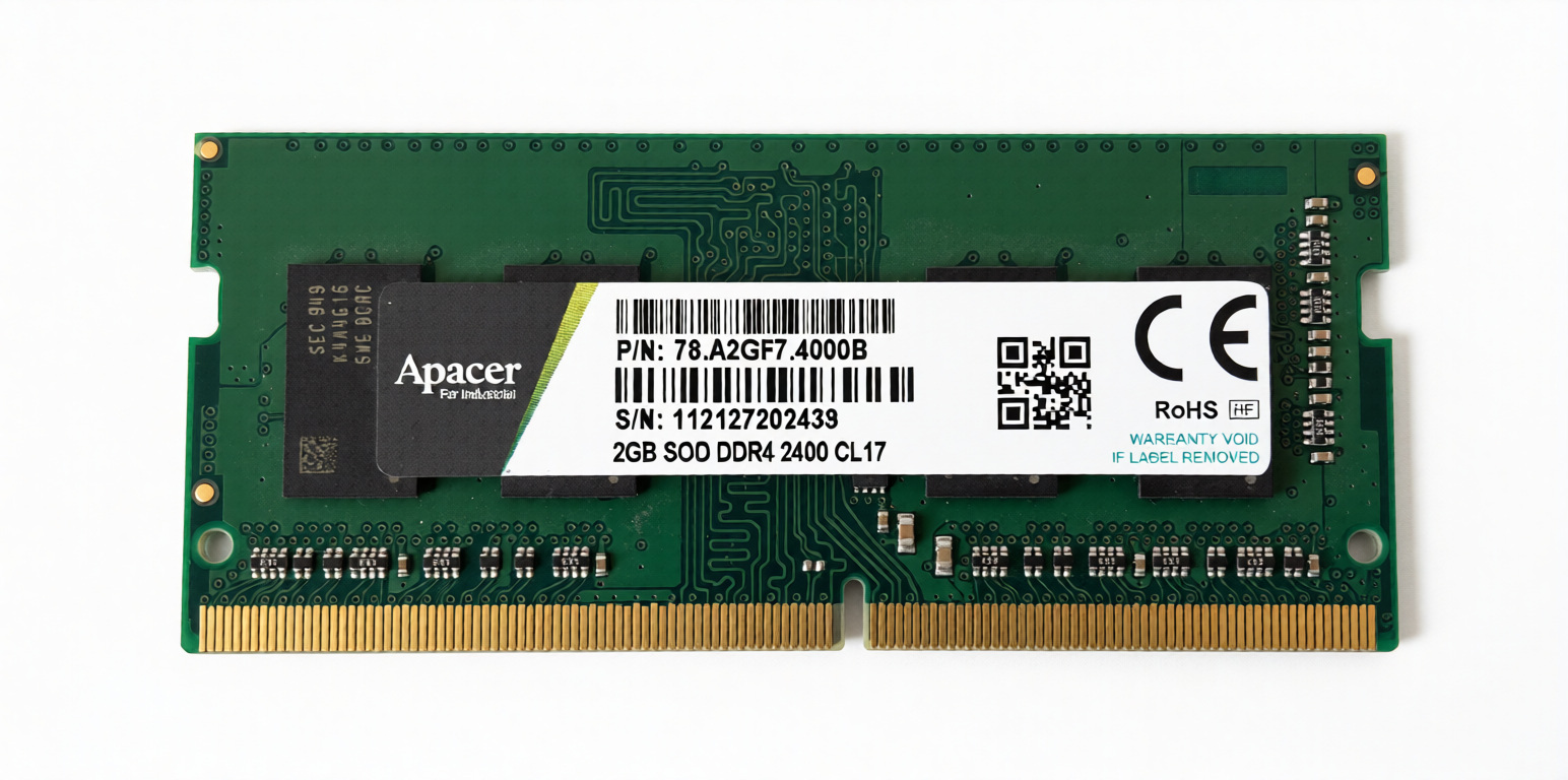 Pamięć sodimm Apacer 2GB ECC DDR4 2400 CL17, 78.A2GF7.4000B Pamięć sodimm Apacer 2GB ECC DDR4 2400 CL17, 78.A2GF7.4000B