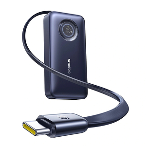 Miniatura produktu: Powerbank Baseus EnerCore CR11 10000mAh 45W ze zwijanym kablem USB-C - czarny