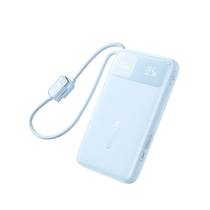 Miniatura produktu: Powerbank Baseus EnerFill FC11 10000mAh 22.5W z wyświetlaczem cyfrowym i dwoma wbudowanymi kablami - niebieski