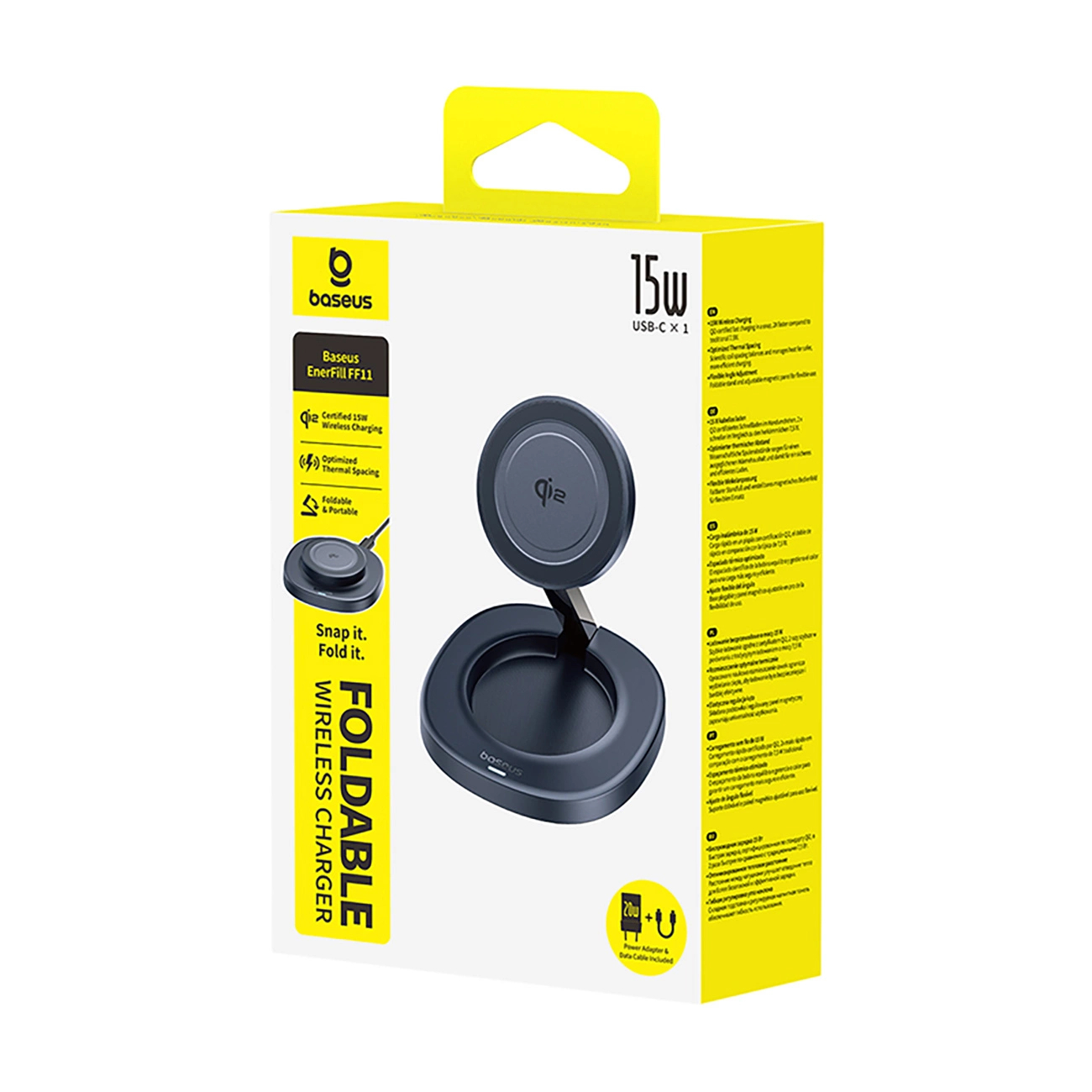 Ładowarka indukcyjna Baseus EnerFill FF11 15W - czarna Ładowarka indukcyjna Baseus EnerFill FF11 15W - czarna