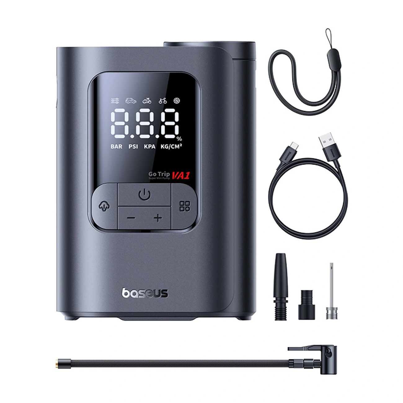 Pompka bezprzewodowa Baseus GoTrip VA1 7500 mAh - ciemnoszara