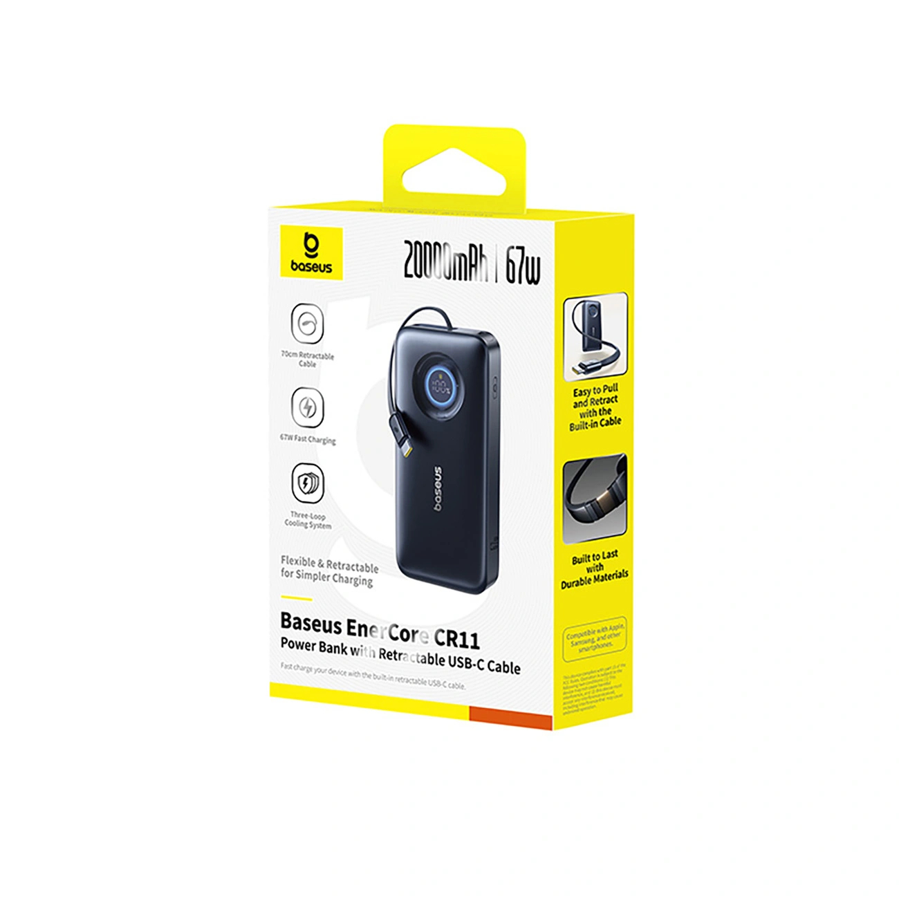 Powerbank Baseus EnerCore CR11 20000mAh 67W USB-C - czarny