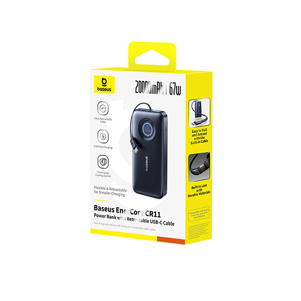 Zdjęcie produktu: Powerbank Baseus EnerCore CR11 20000mAh 67W USB-C - czarny