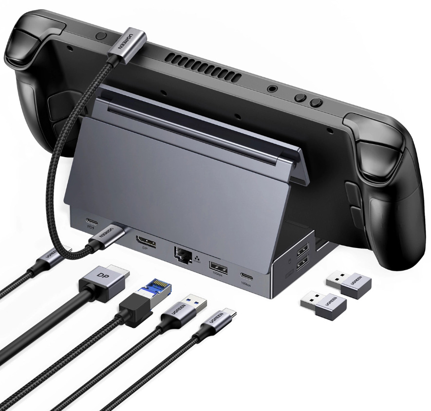 Hub Ugreen do Steam Deck dock USB-C CM800 6w1 (szara)