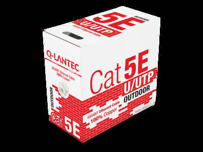 Miniatura produktu: Q-LANTEC Kabel sieciowy UTP kat.5e PE ZEWNĘTRZNY SUCHY 305m