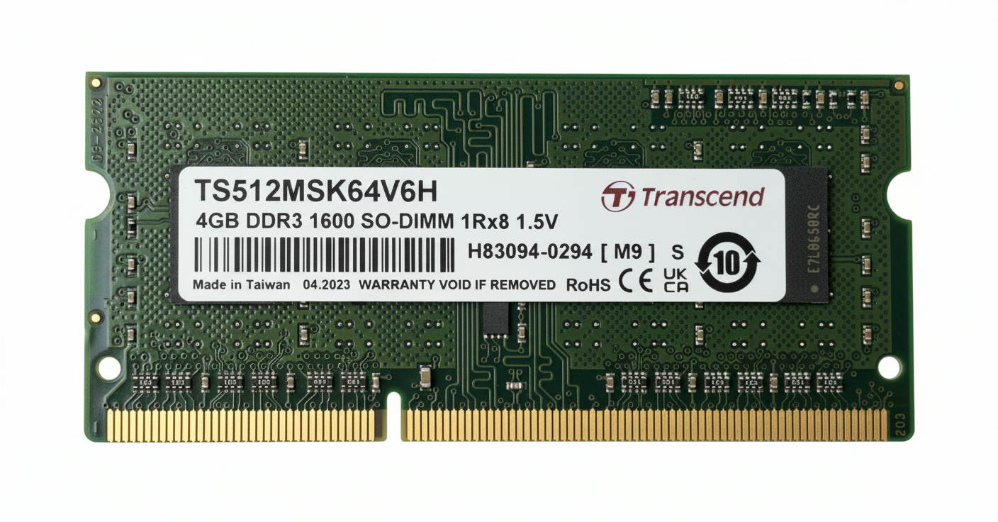 Transcend Sodimm DDR3 4GB 1600 QNAP TS512MSK64V6H 1Rx8 512Mx8 CL11 1,5V