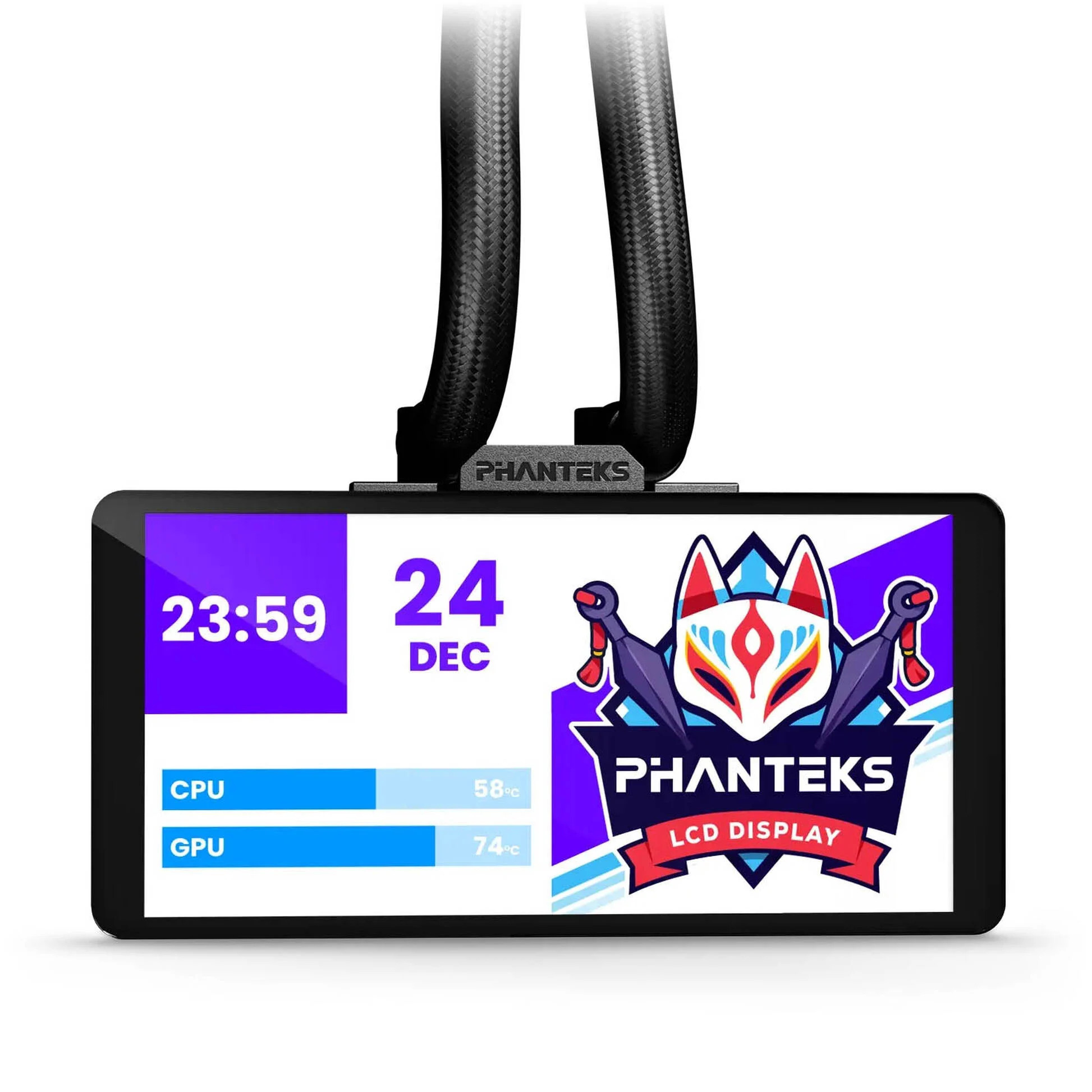 Phanteks Glacier One 360M25 LCD ARGB czarne, chłodzenie wodne AiO 360mm Phanteks Glacier One 360M25 LCD ARGB czarne, chłodzenie wodne AiO 360mm