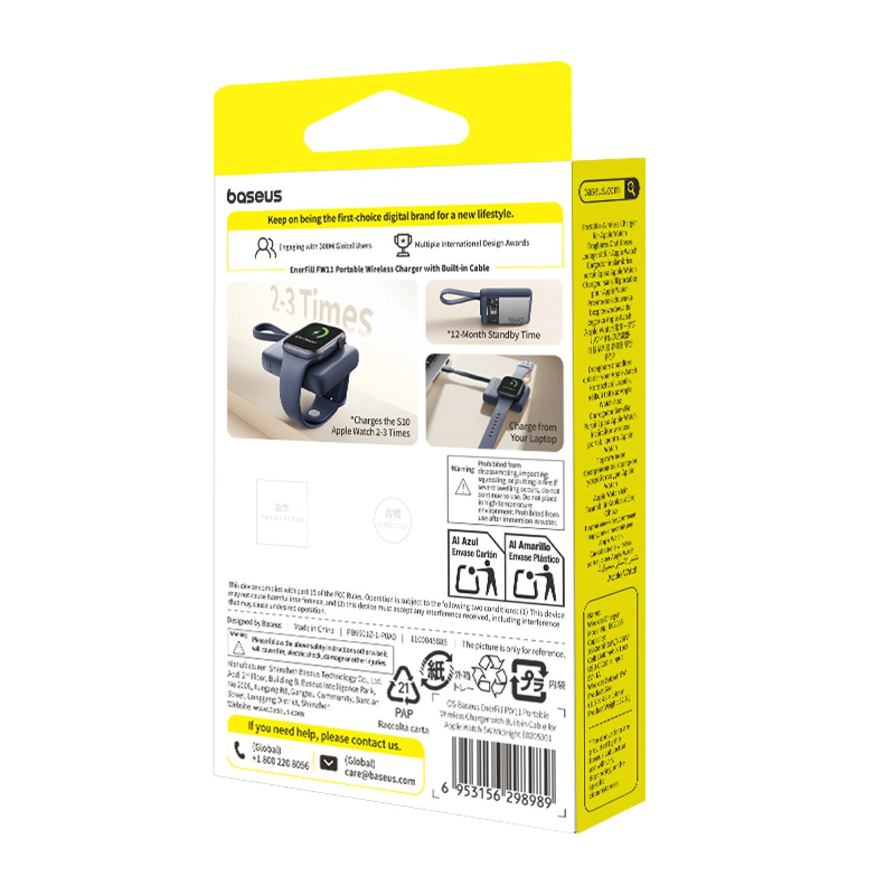 Powerbank Baseus EnerFill FW11 5W do Apple Watch z kablem - czarny