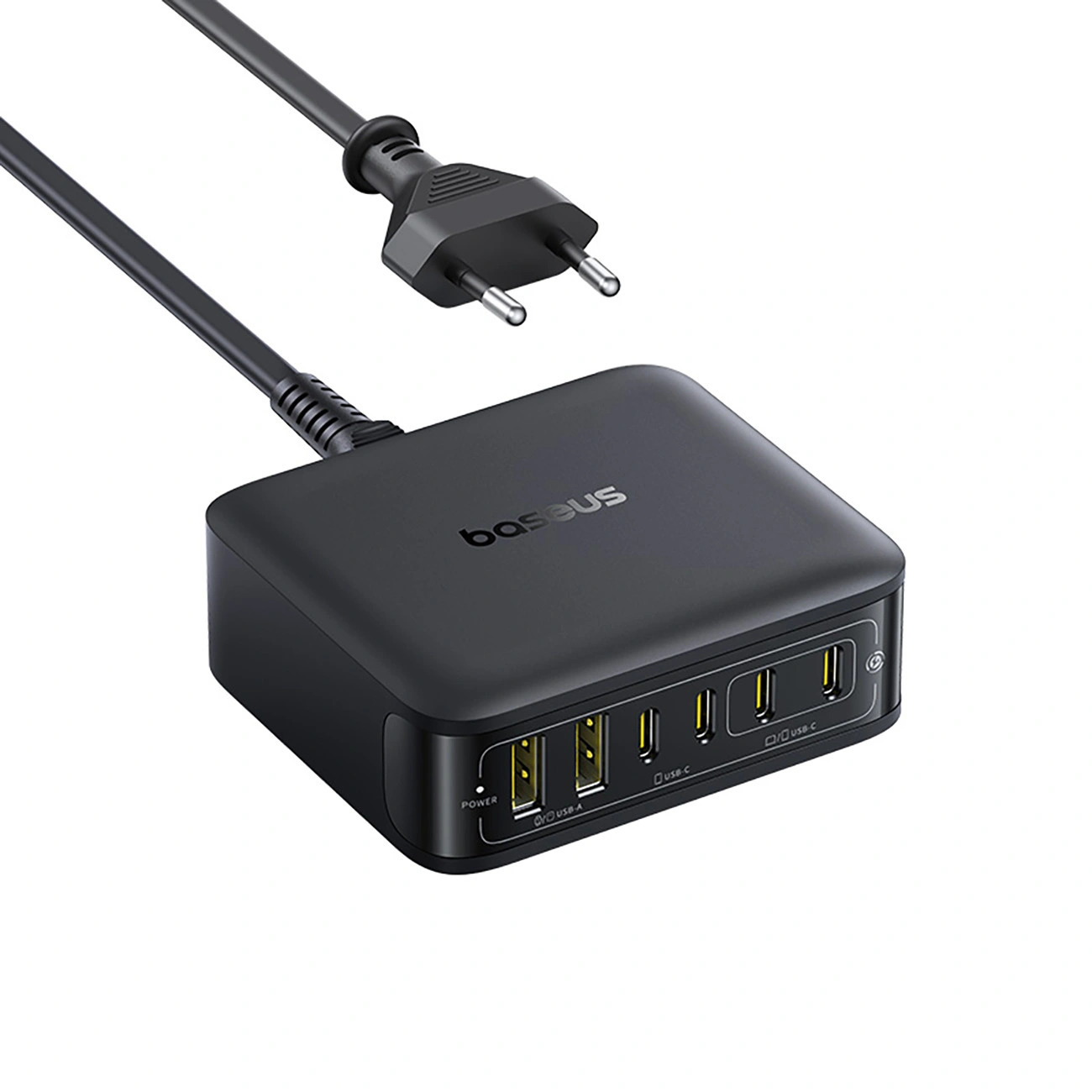 Stacja ładująca Baseus EnerFill FH21 120W 4xUSB-C + 2xUSB-A - czarna