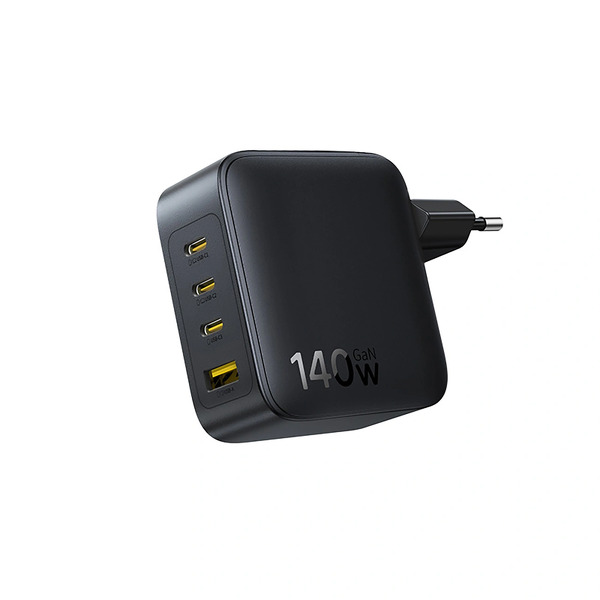 Zdjęcie produktu: Ładowarka sieciowa Baseus EnerFill FH11 GaN 140W 3xUSB-C + 1xUSB-A - czarna Zdjęcie produktu: Ładowarka sieciowa Baseus EnerFill FH11 GaN 140W 3xUSB-C + 1xUSB-A - czarna