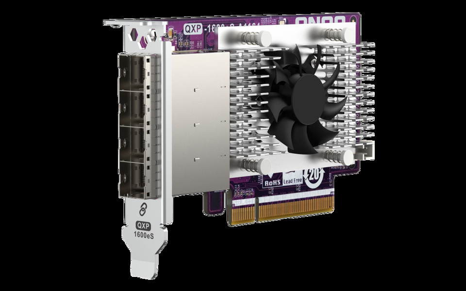 Zdjęcie produktu: Qnap QXP-1600eS-A1164 4x SFF-8088 SATA, 16x SATA 6Gb/s, PCIe 3.0 x8