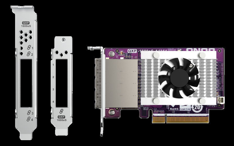 Zdjęcie produktu: Qnap QXP-1600eS-A1164 4x SFF-8088 SATA, 16x SATA 6Gb/s, PCIe 3.0 x8