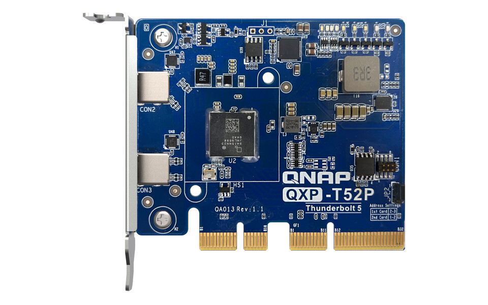 Zdjęcie produktu: Qnap QXP-T52P Thunderbolt 5 dual ports expansion card PCIe Gen4 x4