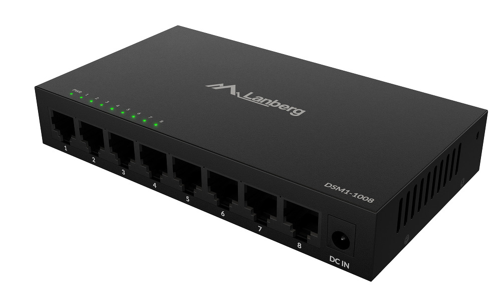 Zdjęcie produktu: Switch Lanberg 8x 1GB/s niezarządzalny desktop 12v (obudowa metalowa)