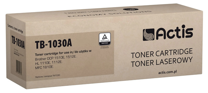 Miniatura produktu: Actis TB-1030A Toner (zamiennik Brother TN-1030; TN1030; Standard; 1000 stron; czarny)