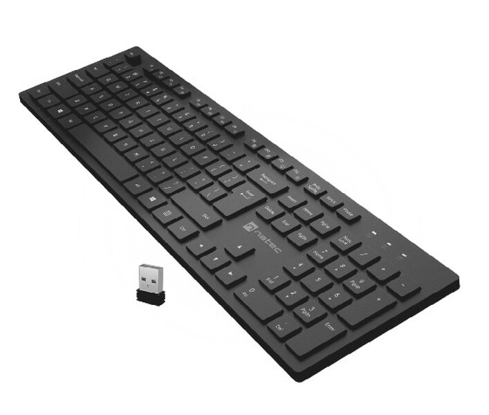 Zdjęcie produktu: Klawiatura bezprzewodowa Natec Herring 2.4GHZ slim Zdjęcie produktu: Klawiatura bezprzewodowa Natec Herring 2.4GHZ slim