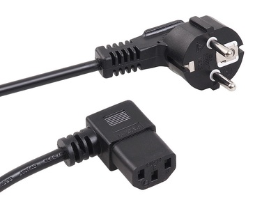 Miniatura produktu: Kabel zasilający Maclean, kątowy, 3 pin, wtyk EU, 1.5m, MCTV-802