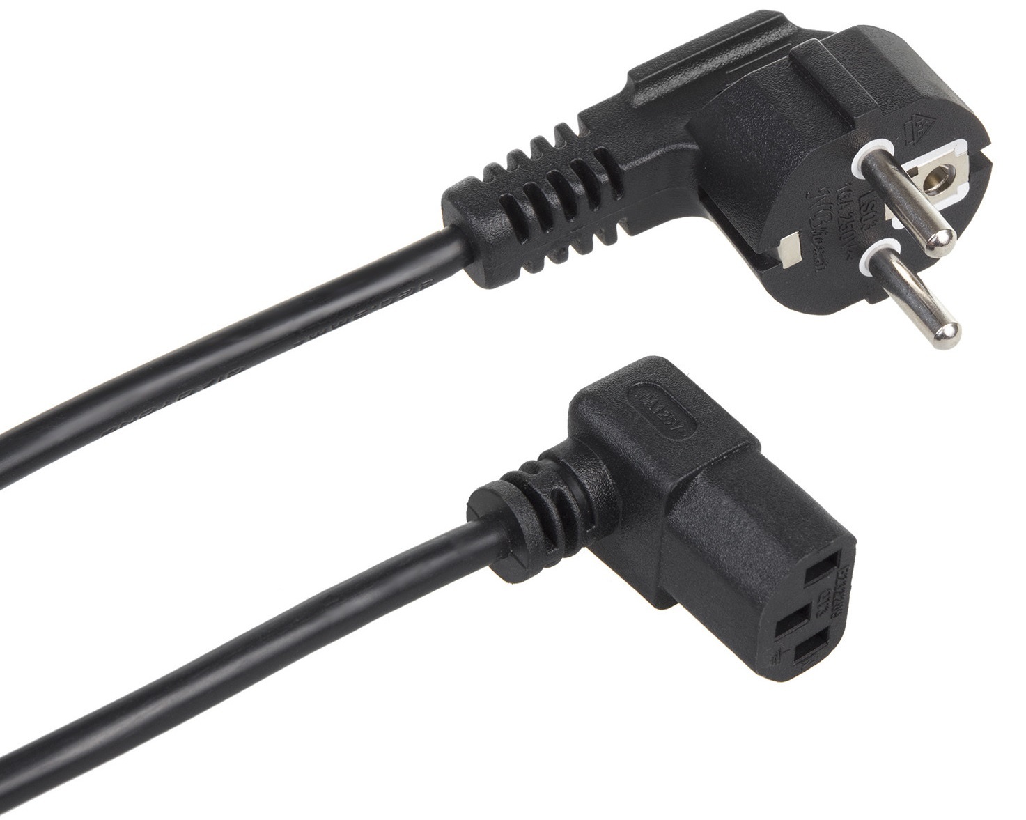 Kabel zasilający Maclean, kątowy, 3 pin, wtyk EU, 3m, MCTV-854