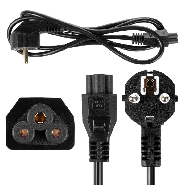 Zdjęcie produktu: Kabel zasilający koniczynka / miki Maclean, 3 pin, wtyk EU, 1.5m MCTV-857 Zdjęcie produktu: Kabel zasilający koniczynka / miki Maclean, 3 pin, wtyk EU, 1.5m MCTV-857