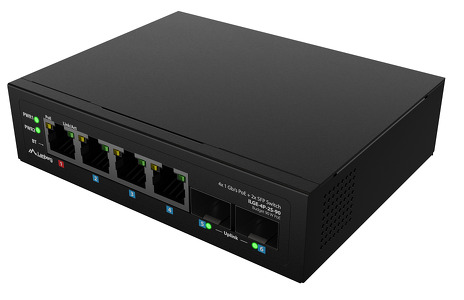 Miniatura produktu: Switch Lanberg LIGHT INDUSTRIAL POE 1XBT 3XAT 2XSFP DIN niezarządzalny gigabit ethernet