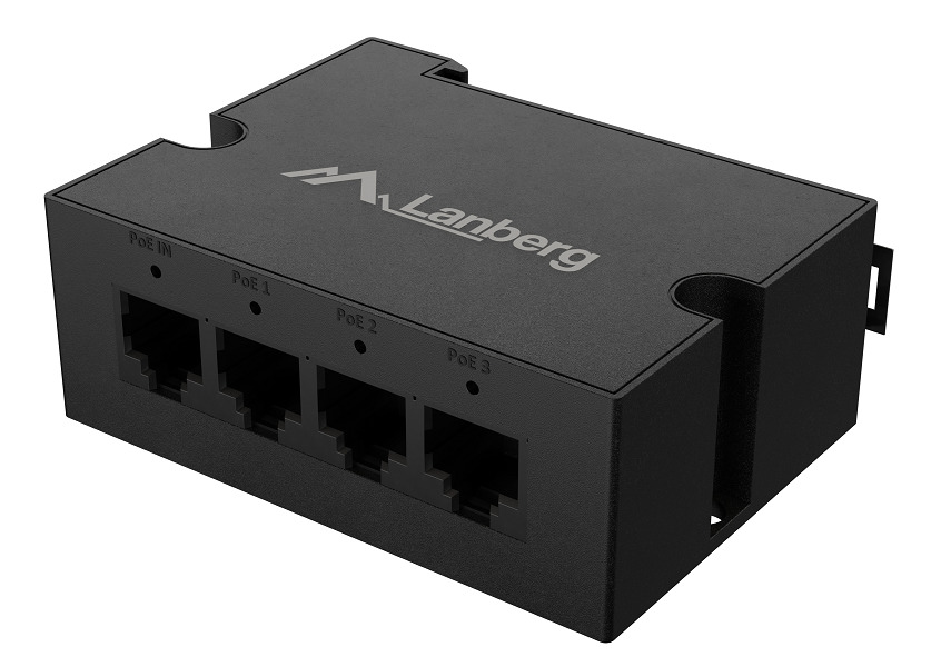Switch Lanberg 1XIN 3X OUT 100MB POE Extender Fast Ethernet DIN RAIL AT 30W