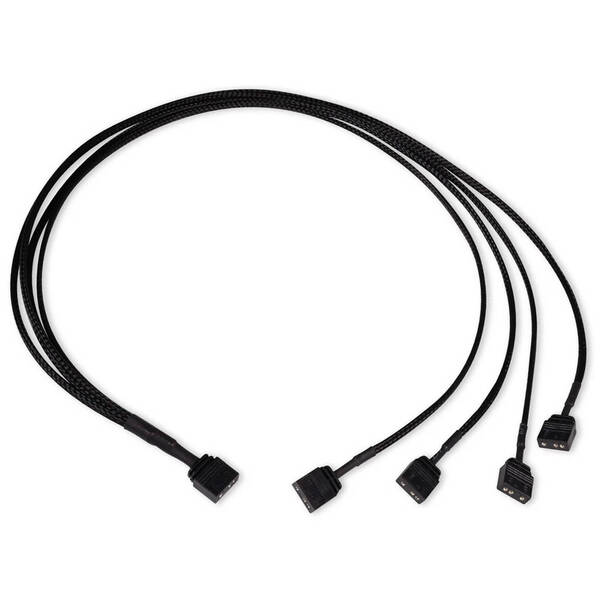 Zdjęcie produktu: Alphacool 18712, Y-Splitter rozgałęziacz ARGB 3-pin na 4x ARGB 3-pin 60cm