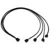 Alphacool 18712, Y-Splitter rozgałęziacz ARGB 3-pin na 4x ARGB 3-pin 60cm czarny