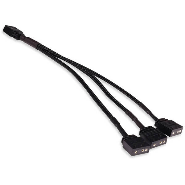 Zdjęcie produktu: Alphacool 18709, Y-Splitter rozgałęziacz ARGB 3-pin na 3x ARGB 3-pin 15cm