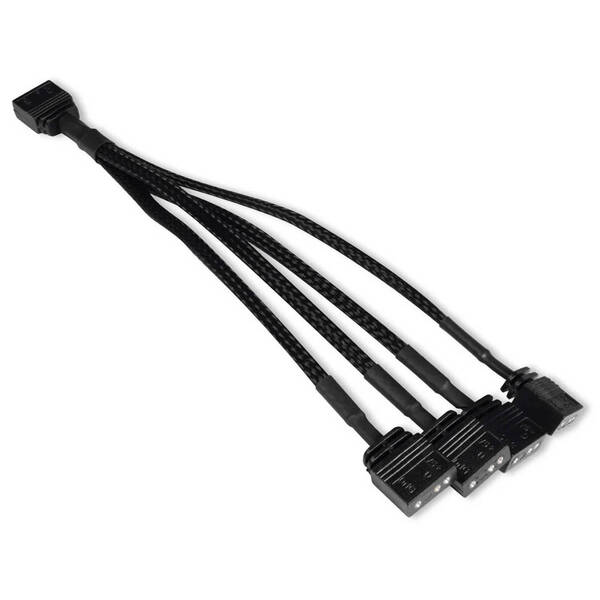 Zdjęcie produktu: Alphacool 18710, Y-Splitter rozgałęziacz ARGB 3-pin na 4x ARGB 3-pin 15cm