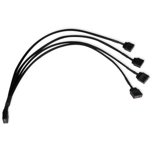 Zdjęcie produktu: Alphacool 18711, Y-Splitter rozgałęziacz ARGB 3-pin na 4x ARGB 3-pin 30cm