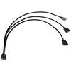 Alphacool 18708, Y-Splitter rozgałęziacz ARGB 3-pin na 3x ARGB 3-pin 30cm czarny