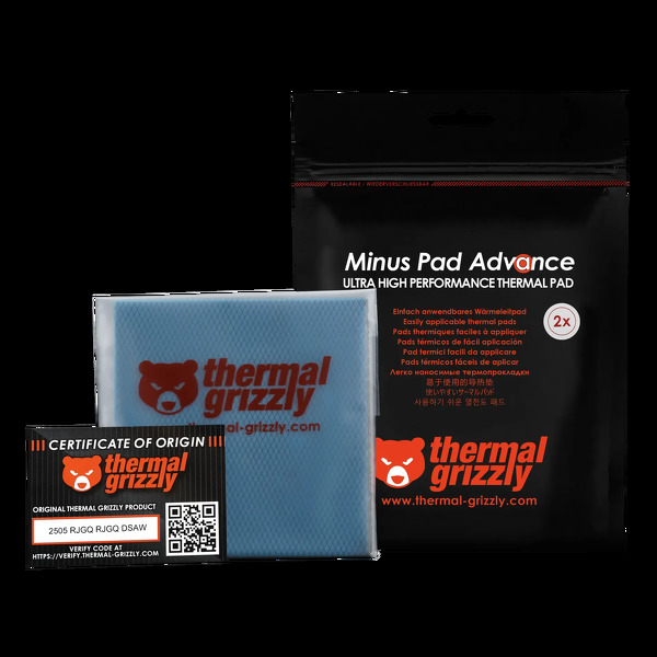 Zdjęcie produktu: Thermal Grizzly Minus Pad Advance - 100x100x2,0mm, 2 szt