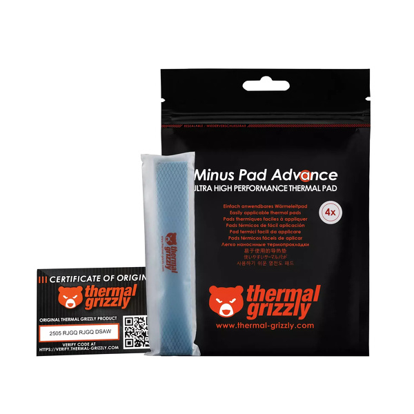 Zdjęcie produktu: Thermal Grizzly Minus Pad Advance - 120x20x0,5mm, 4 szt
